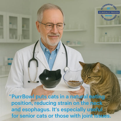PurrBowl™ Orthopedic Anti-Vomiting Cat Feeder