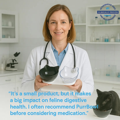 PurrBowl™ Orthopedic Anti-Vomiting Cat Feeder