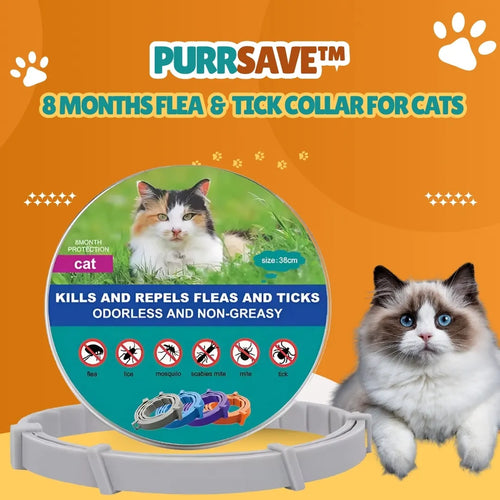 PurrSafe™ - 8 Months Flea & Tick Collar for Cats